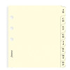 Index alphabétique organiseur Filofax A5 Cotton Cream