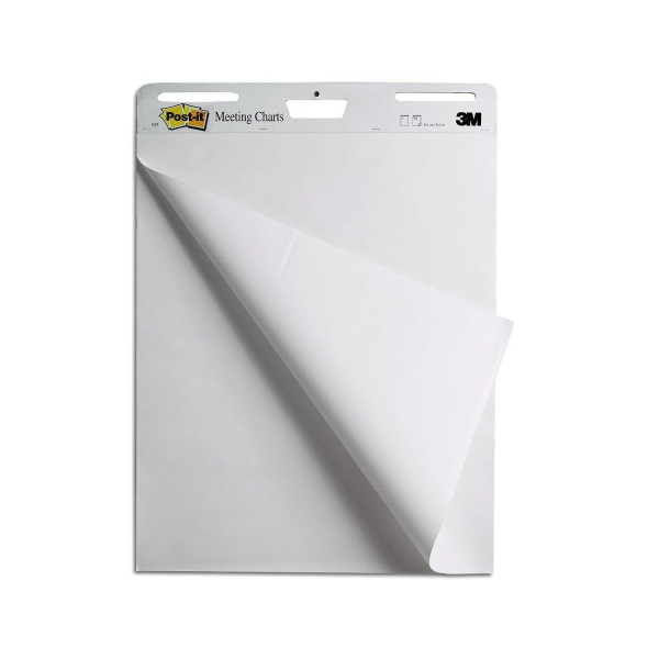 Lot de 2 blocs 30 feuilles réunion auto-adhésives 63,5x77,4cm 3M Post-It