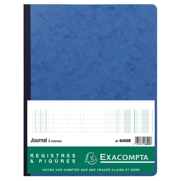 Piqûre journal 2 colonnes foliotée Exacompta