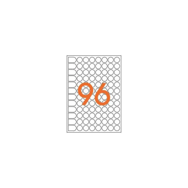 Etiquettes rondes ø15mm adhésives Apli-Agipa