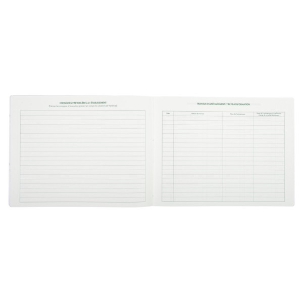 Piqûre 24x32cm Registre de sécurité pour les établissement recevant du public (ERP) Exacompta