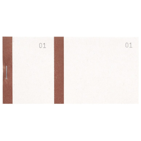 Bloc vendeur à bande couleur 100 feuillets double numérotage 6,6x13,5cm Exacompta