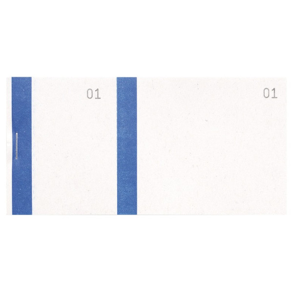 Bloc vendeur à bande couleur 100 feuillets double numérotage 6,6x13,5cm Exacompta
