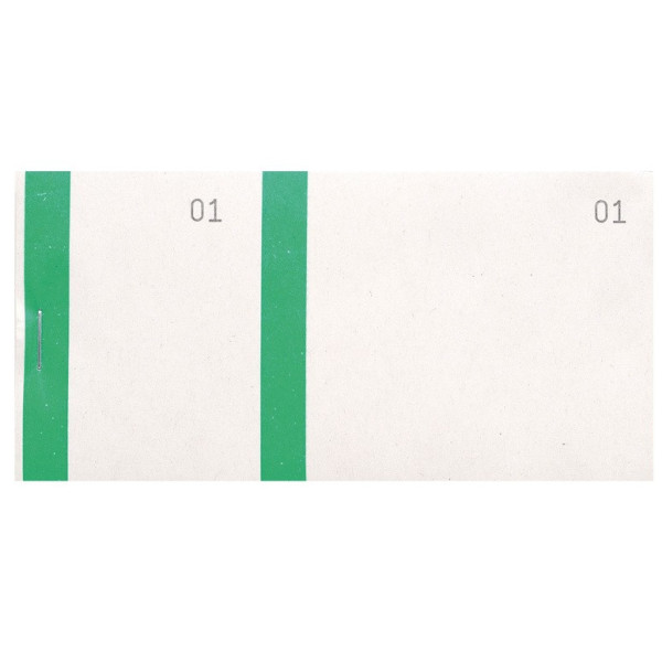 Bloc vendeur à bande couleur 100 feuillets double numérotage 6,6x13,5cm Exacompta