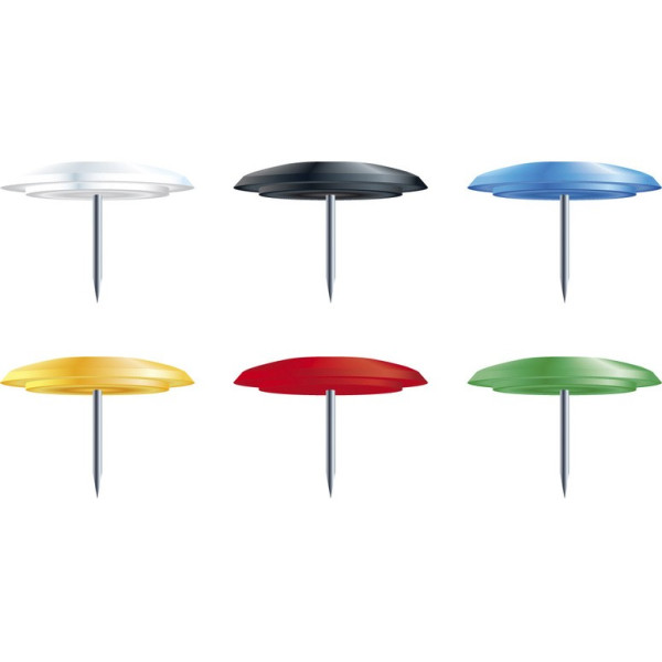Punaises 10mm de diamètre Couleurs assorties Exacompta