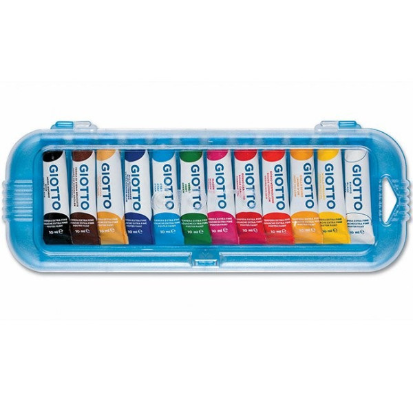 Boite de 12 tubes 10ml de gouache Giotto