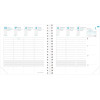 Agenda semainier 16x16cm spiralé Quo Vadis Time&Life Medium avec répertoire