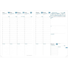 Agenda semainier 21x29,7cm Rep Quo Vadis Consul Impala avec répertoire