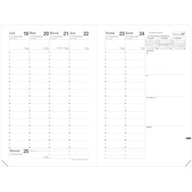 Recharge agenda semainier 16x24cm tranche dorée Quo Vadis Ministre