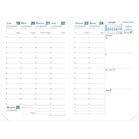Recharge Agenda semainier 10x15cm Quo Vadis Affaires