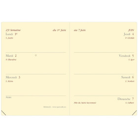 Agenda semainier 7x10cm Quo Vadis Miniweek Prestige Impala
