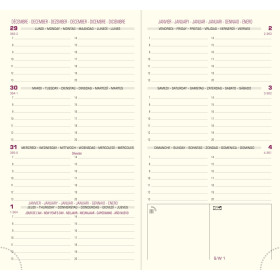 Agenda Semainier 8,5x16cm Exacompta Eurotime 16 Amélie