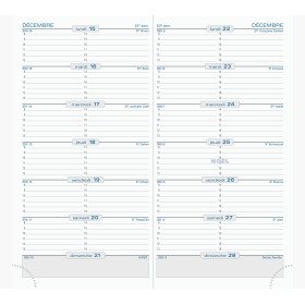 Agenda Semainier 9x17,5cm Exacompta SL 17 Barbara