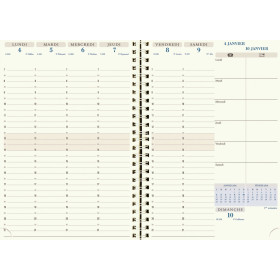 Agenda semainier 15x21cm spiralé Exacompta Horizons 20S Visuel Napura