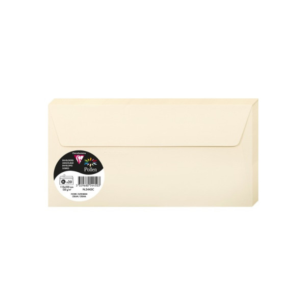 Enveloppes 110x220mm Clairefontaine Pollen