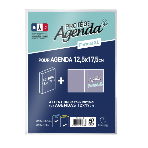 Protège Agenda 12.5cmx17.5cm Exacompta