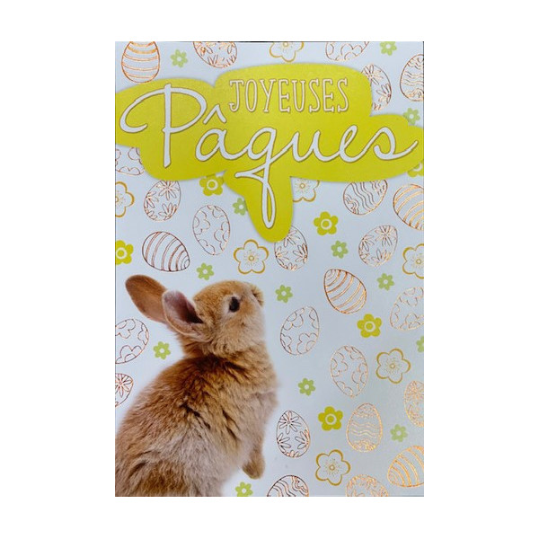 Carte double de Pâques 13,5x15cm