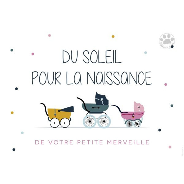 Carte double à planter Du soleil pour la naissance