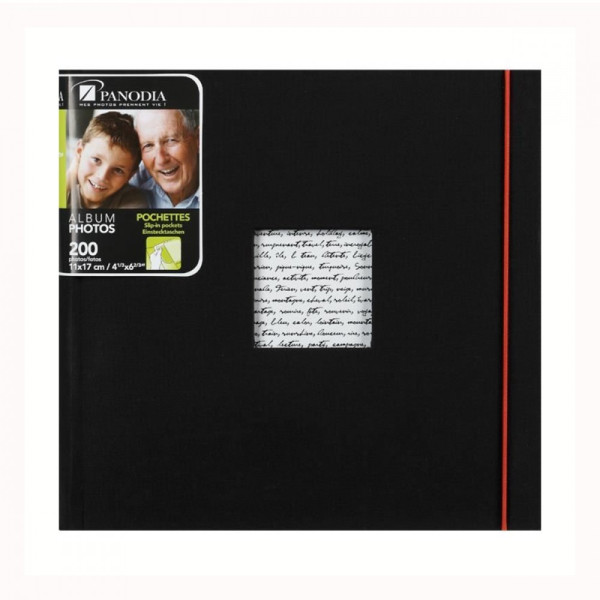 Album photo pochettes 11,5x15cm 200 vues Panodia Linea Noir