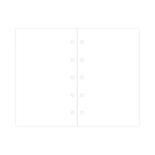 Feuilles de notes unies blanches Filofax Mini Intérieur