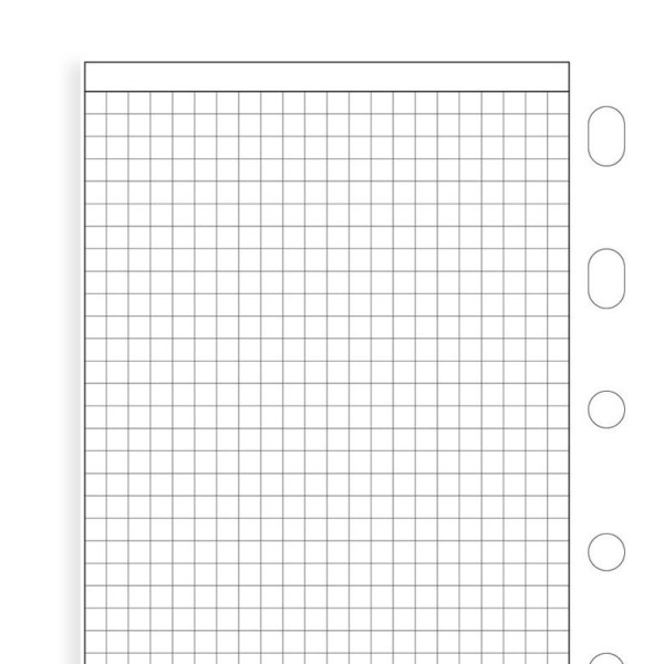 Feuilles de notes quadrillées blanches Filofax Pocket sans emballage