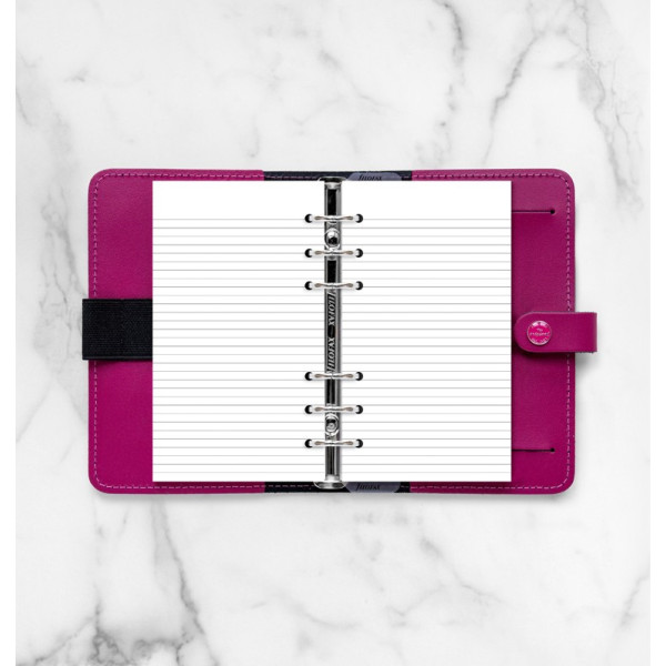 Feuilles de notes lignées blanches Filofax Personal dans un carnet de notes