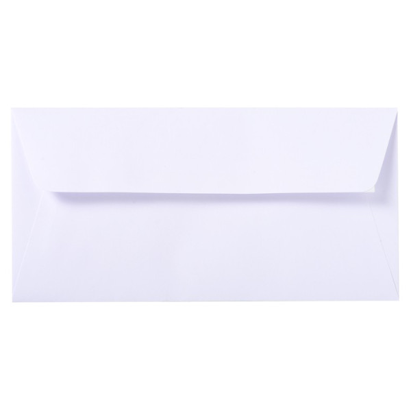 Enveloppes Vélin 110x220mm adhésives doublées Lalo blanc