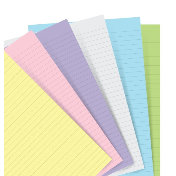 Feuilles de notes lignées pastel Filofax Personal