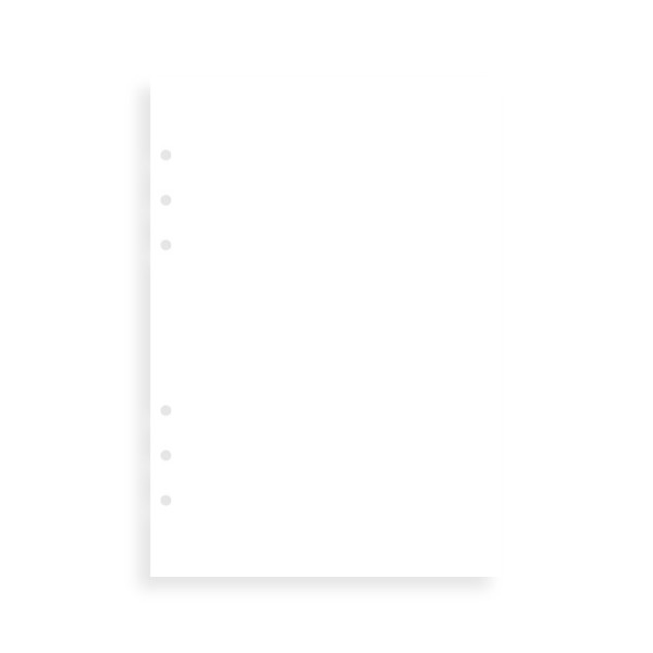Feuilles de notes unies blanches Clipbook A5