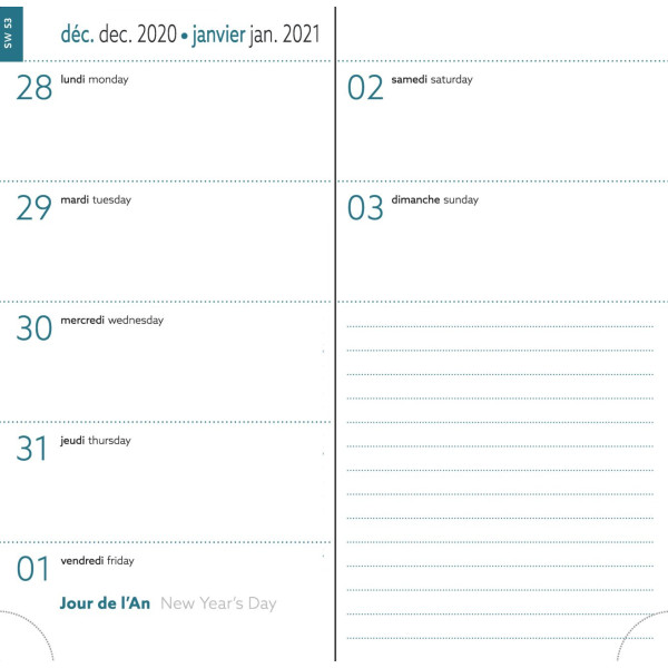 Agenda Semainier 9x17cm Exacompta EasyTime 17 Mini Labo