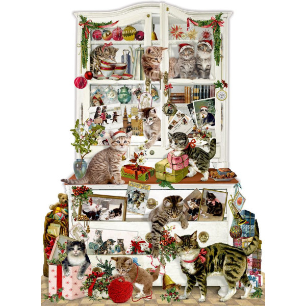 Calendrier de l'Avent A3 Coppenrath Chats malicieux à Noel