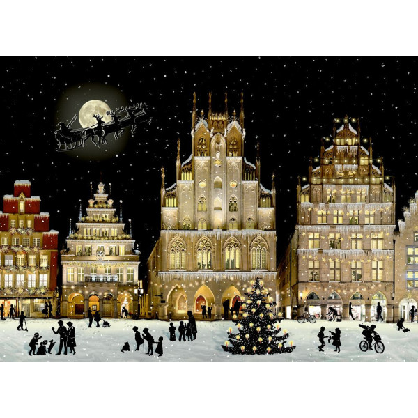 Calendrier de l'Avent Coppenrath Panorama de la ville à Noel A4