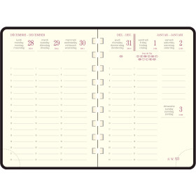 Agenda semainier 9x13cm spiralé Exacompta Eurotime 13S Duo Kaa
