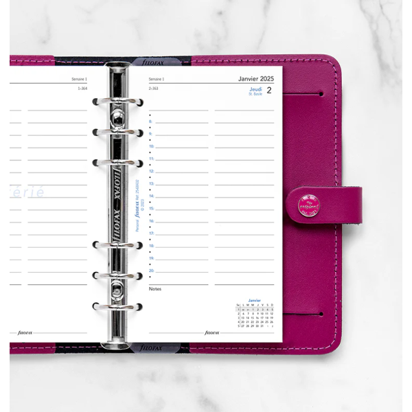 Recharge organiseur journalier Filofax Personal