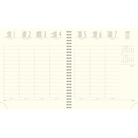 Agenda Semainier 15x17cm Exacompta Eurotime 18S Swan