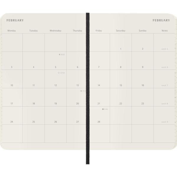 Agenda mensuel Moleskine Monthly Notebook Diary Planner
