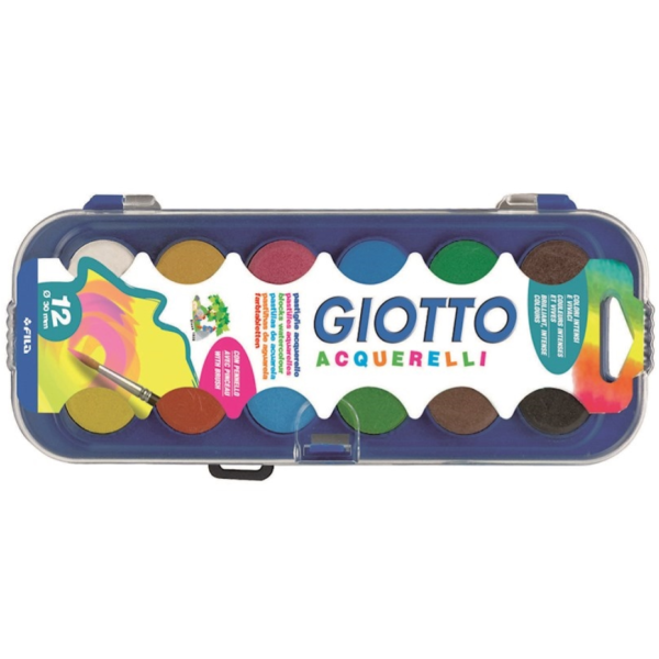 Boite de 12 pastilles d'aquarelle Giotto