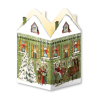 Carte de voeux mini lanterne Coppenrath Maison de Noël nostalgique