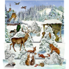 Carte calendrier de l'Avent Coppenrath Paysages d'hiver en 3D