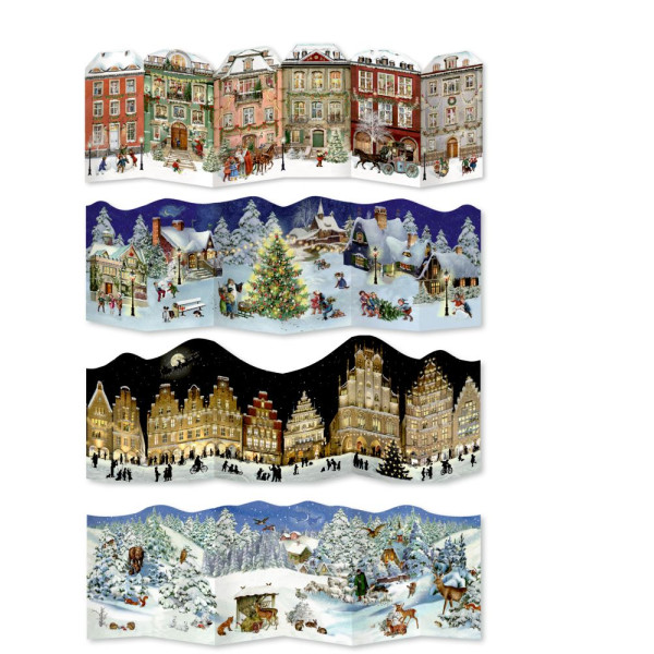 Carte de voeux dépliante Coppenrath Nostalgie de Noël