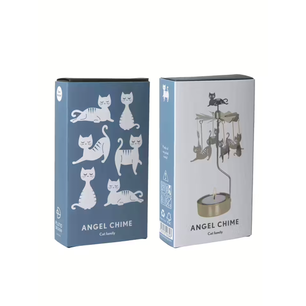 Bougeoir rotatif Pluto Design Angel Chime Cat family