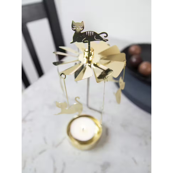 Bougeoir rotatif Pluto Design Angel Chime Cat family