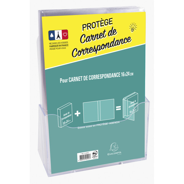 Protège carnet de correspondance 16x24cm Exacompta