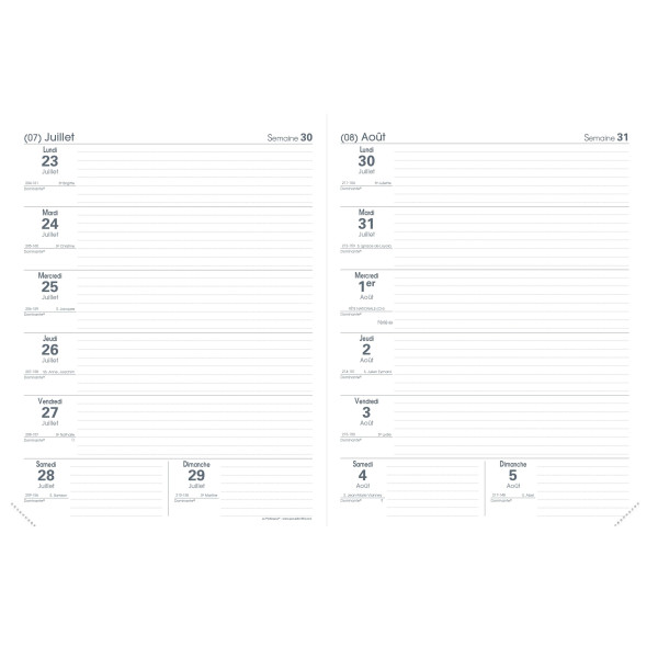 Agenda semainier 21x27cm Quo Vadis Le Professeur Club