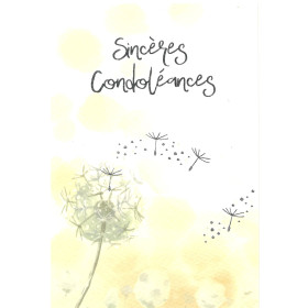 Carte Sincères condoléances