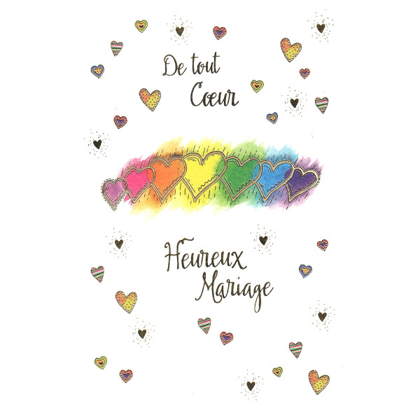 Carte De tout cœur, heureux mariage