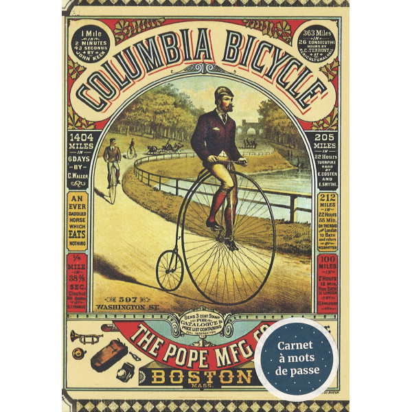 Carnet à Mots de passe 10,5x15cm Bicycle Gwenaelle Trolez