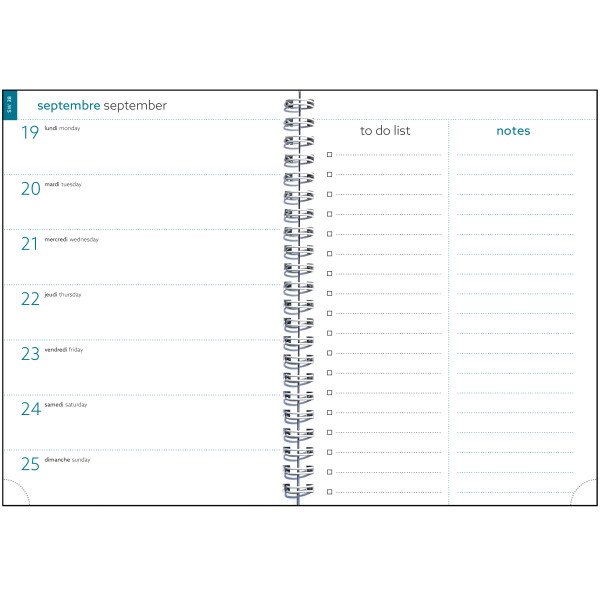 Agenda Semainier 15x21cm Spiralé Exacompta EasyTime 21S Mini Labo