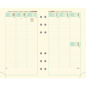 Recharge organiseur semainier 9,8x17cm Exacompta Exatime 17 Etroit Vertical