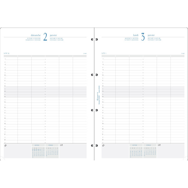 Recharge organiseur journalier 21x29,7cm Exacompta Exatime 29